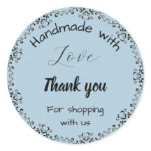 Blauwe bloemen Zakelijke stickers.