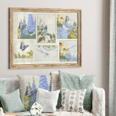 Blauwe bloemen Zonnebloemen Dragonfly Craft Decout Tissuepapier