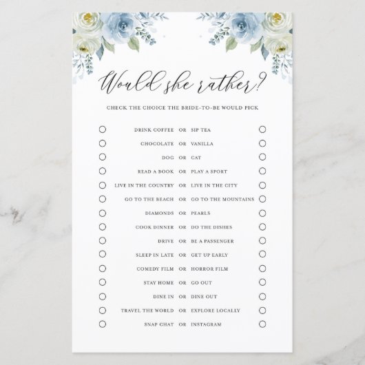 Blauwe bloemen zouden een vrij Vrijgezellenfeest s (Voorkant)