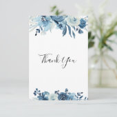 blauwe bloemenbegrafenis bedankt voor je opmerking (Staand voorkant)