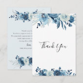 blauwe bloemenbegrafenis bedankt voor je opmerking (Voorkant / Achterkant)