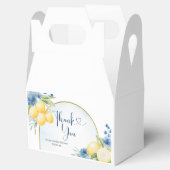 Blauwe bloemencitroen Main Squeeze Vrijgezellenfee Bedankdoosjes (Geopend)