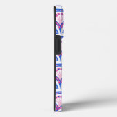 blauwe bloemendamaskpatroon  Case-Mate iPhone case (Achterkant / Rechts)