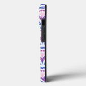 blauwe bloemendamaskpatroon  Case-Mate iPhone case (Achterkant / Links)