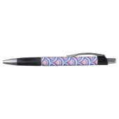 blauwe bloemendamaskpatroon pen (Bovenkant)
