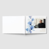 Blauwe Bloemendienst Viering Van Het Leven Foto Gastenboek (Volledig)