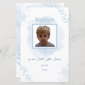 Blauwe Bloemendoop – Klassiek en Elegant Menu (Voorkant / Achterkant)