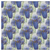 Blauwe bloemeniris stof (Swatch)