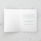 Blauwe Bloemenkrans Zuster Verjaardag Kaart (Binnen)