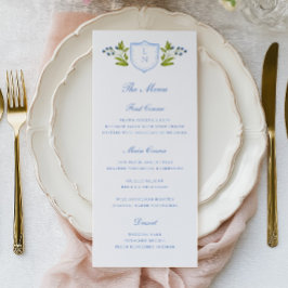 Blauwe Bloemenkroon Trouw Menu