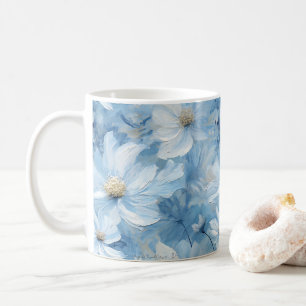 Blauwe Bloemenkunst Mok