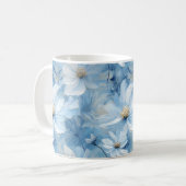  Blauwe Bloemenkunst Mok (Voorkant links)