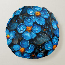 Blauwe bloemenkussen cadeau voor moeder gezellig h