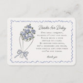 Blauwe Bloemenmarkt Bloemen Boeken voor Baby Inser Informatiekaartje (Voorkant)