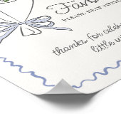 Blauwe Bloemenmarkt Frisse Bloemengunsten Teken Poster (Hoek)