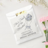 Blauwe Bloemenmarkt Verse Bloem Bruidscadeau Bedankzakje (Gezegeld)