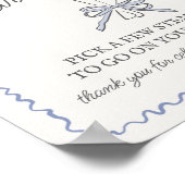 Blauwe Bloemenmarkt Verse Bloemen Boeket Bar Teken Poster (Hoek)