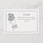 Blauwe Bloemenmarkt Verse Bloemen Details Invoegen Informatiekaartje (Voorkant)