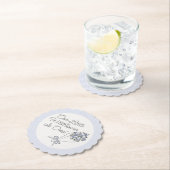 Blauwe Bloemenmarkt Verse Bloemen Verjaardagsfeest Kartonnen Onderzetters (Insitu)