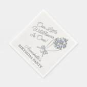 Blauwe Bloemenmarkt Verse Bloemen Verjaardagsfeest Servet (Hoek)