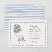 Blauwe Bloemenmarkt Verse Bloemenregister Invoegen Informatiekaartje (Voorkant / Achterkant)