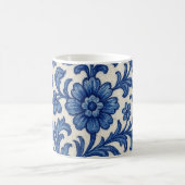Blauwe bloemenmok. koffiemok (Center)