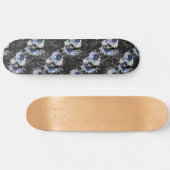 Blauwe Bloemenschedel Serie Ontwerp 1 Persoonlijk Skateboard (Horizontaal)