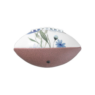 Blauwe bloemenschildering in waterverftechniek | E American Football