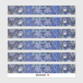 Blauwe bloemensticker sticker (Vel)