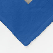 Blauwe bloementuin fleece deken (Hoek)