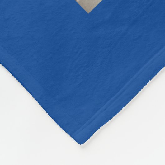 Blauwe bloementuin fleece deken (Hoek)