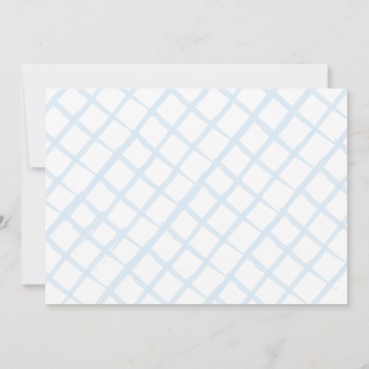 Blauwe Bloementuin Paard Jongen Foto Verjaardag Kaart (Achterkant)