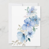 Blauwe Bloementuin Zoet Zestien 16 Verjaardag Kaart (Achterkant)