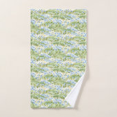 Blauwe Bloemenwei Bad Handdoek (Handdoek)