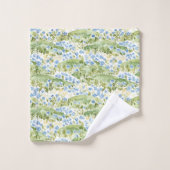 Blauwe Bloemenwei Bad Handdoek (Wasdoekje)