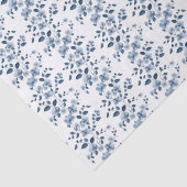 Blauwe Bloemenwijnstok op wit Tissuepapier (Detail)