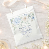 Blauwe Bloemhortensia Botanische Doop Dessert Bedankzakje (Geknipt)