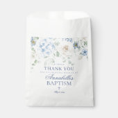 Blauwe Bloemhortensia Botanische Doop Dessert Bedankzakje (Voorkant)