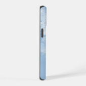 Blauwe bloemige achtergrond iPhone 15 case (Rechterkant)