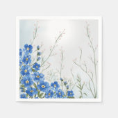 Blauwe bloemige baby in bloeiende shower servet (Voorkant)