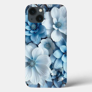 Blauwe Bloemige Bladeren Dagelijkse Bescherming Gr Case-Mate iPhone Case