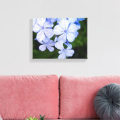 Blauwe Bloemige Bokeh Canvas Afdruk (Insitu (Woonkamer))
