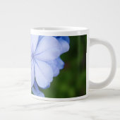 Blauwe Bloemige Bokeh Grote Koffiekop (Rechts)