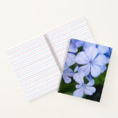 Blauwe Bloemige Bokeh Notitieboek (Binnen)