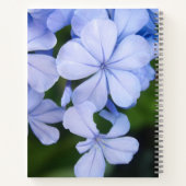 Blauwe Bloemige Bokeh Notitieboek (Achterkant)