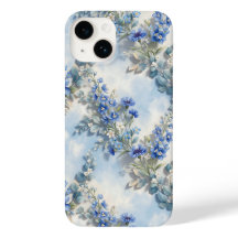 Blauwe Bloemige Botanische Vintage Tuin Hoesje