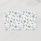 Blauwe Bloemige Bruidsborrel Recept Verzoek Informatiekaartje (Achterkant)