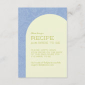 Blauwe Bloemige Bruidsfeest Receptkaarten Informatiekaartje (Voorkant)