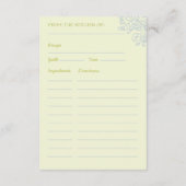 Blauwe Bloemige Bruidsfeest Receptkaarten Informatiekaartje (Achterkant)