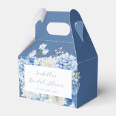 Blauwe Bloemige Bruidsmeisjes Borrel Bedankdoosjes (Voorkant Zijde)